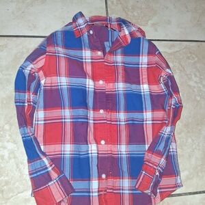 Janie and Jack Red and Blue Plaid Shirt